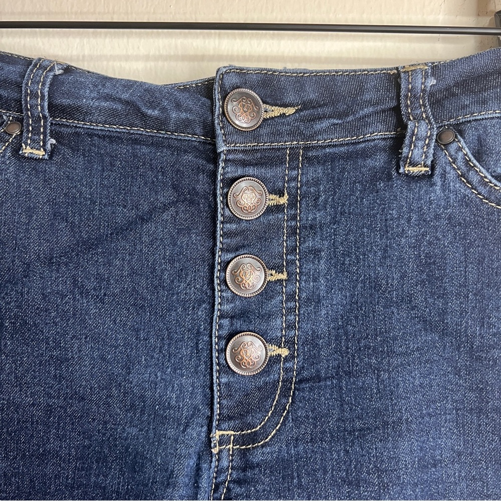 Jessica Simpson High Rise Dark Wash Denim Shorts - Picture 4 of 7